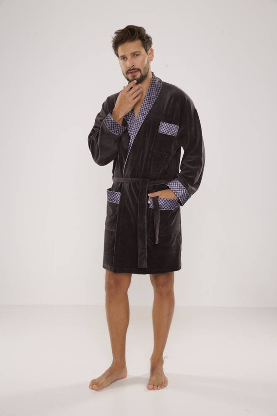 772 Bonjour halat de baie forex pentru bărbați - grafit