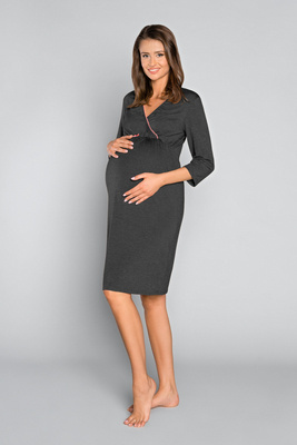 Italia Fashion maternitate și alăptare mânecă 3/4 sonata - melange închis / păr