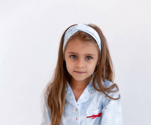 Bentiță pentru fete White Bear Kids Sensis - albastră