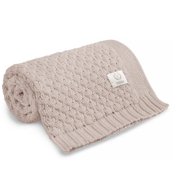 Pătură Bubbles Yosoy Cocoa Milk Merinos Wool – naturală, hipoalergenică, față-verso