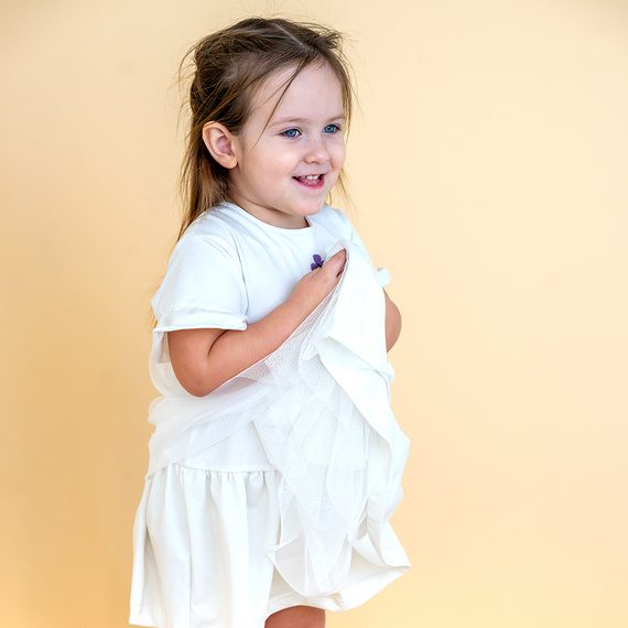 Rochie din tul Meadow Eevi - ecru