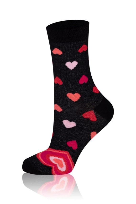 M30D Serce Șosete lungi pentru bărbați Italian Fashion - negru