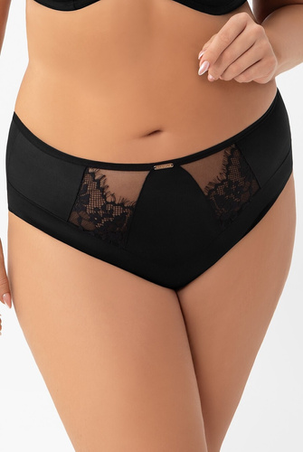 Figs K 938 Evia Gorsenia negru - chiloți eleganți cu broderie pentru un set