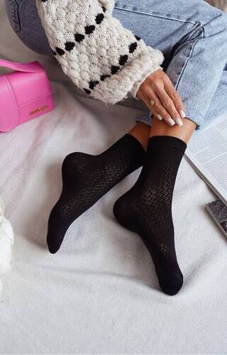 0989-006 Ciorapi dama ajurati Milena - negri