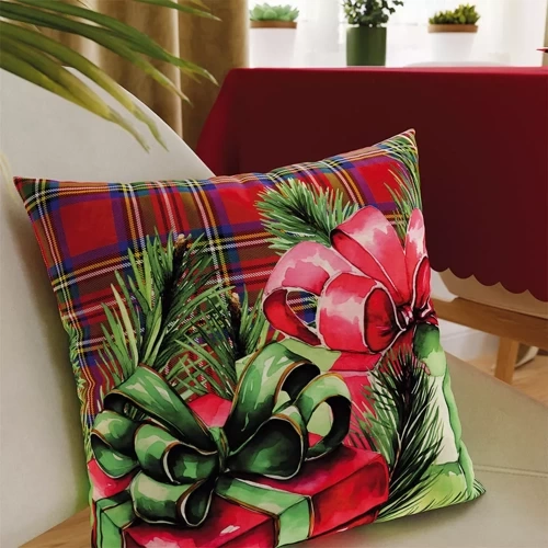 PBN284 Cadouri fata de perna de Craciun Marquisette rosie