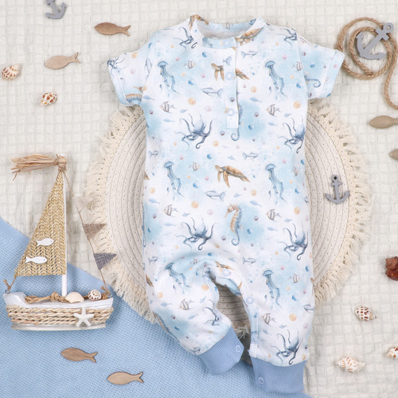 ABN-5452 Sea Of Joy Baby Rampers Nini – bumbac organic, capse confortabile