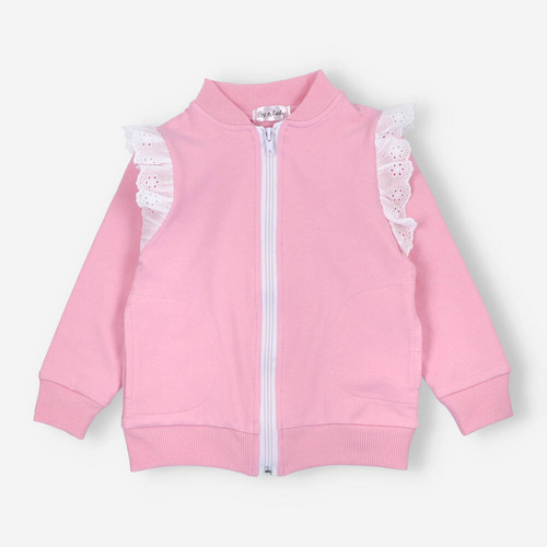 BOB-0005 Hanorac bomber pentru fete By o Baby roz