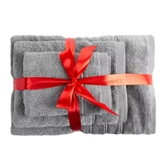 Set prosoape Eurofirany 3 piese moi absorbante elegante premium Sibel steel