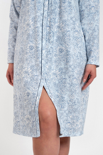 Cămașă de noapte Talita descheiată Modă italiană - blue print 