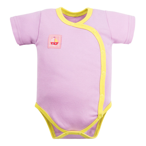 Body pentru bebelusi Ships Eevi plic roz - 100% bumbac, maneci scurte