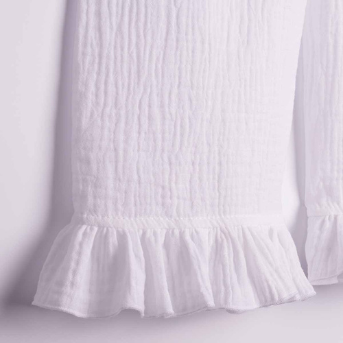 Pantaloni fete Nicol 224330 mușelin 100% bumbac largi de vară - albi