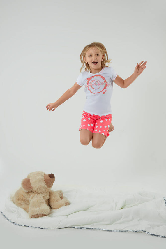 Raba Pijama pentru fete Italian Fashion - imprimeu alb/raspberry