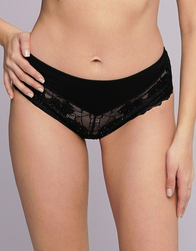 Chiloți Brazilieni Ava 2253/B S–3XL – Negri, din Dantelă, Feminini și Confortabili