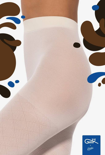 Wedel wz.02 Colanti dama 40 den Gatta - alb-choco