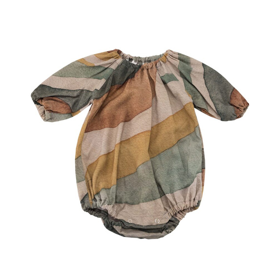 Body pentru bebeluși Rainbow Mountain Bamboo cu mâneci lungi Makaszka - 100% bambus