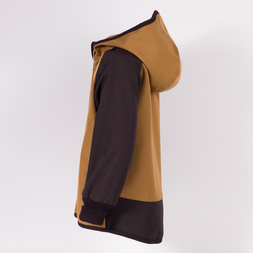 229020 Nicol Geacă softshell băieți cu polar, glugă, reflectorizantă - olive