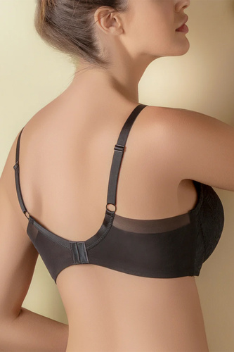 Selene Mireia sutien push-up fără armătură, confort și dantelă, negru
