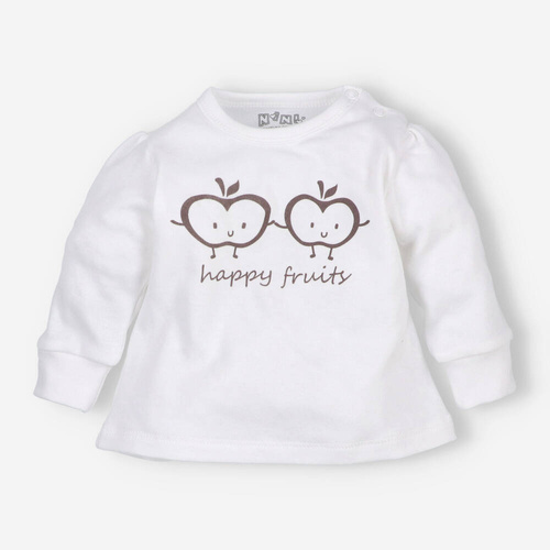 ABN-5301/ECR Bluză din bumbac organic ecru Happy Apples Nini