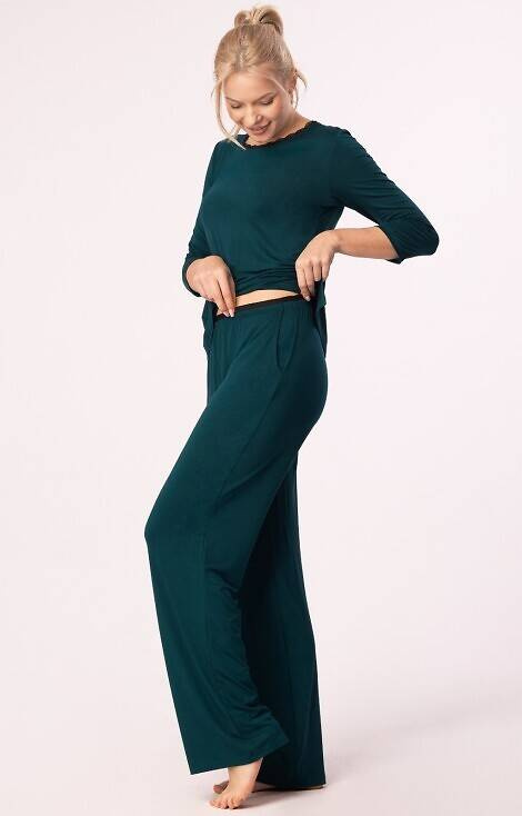 Pantaloni de pijama Margot Mix&Match Nipplex - verde