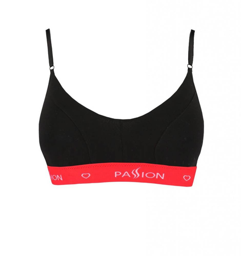 PS009 Top Biustonosz miękki Passion czarny/czerwony