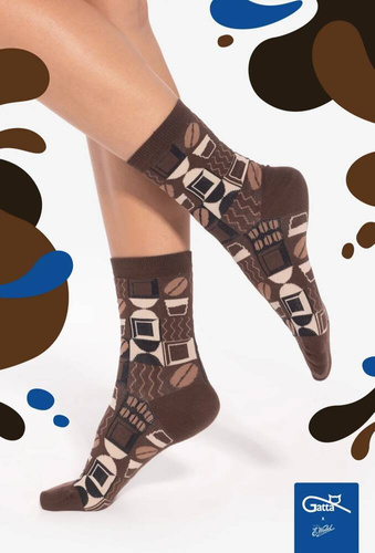 U04.WED Șosete unisex Gatta Wedel - dark choco 03/12E