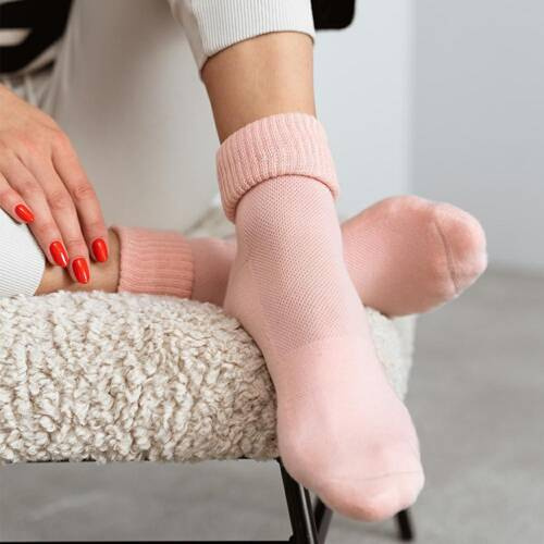 art.127 Sosete dama Fitness Half Terry Steven - 011 roz