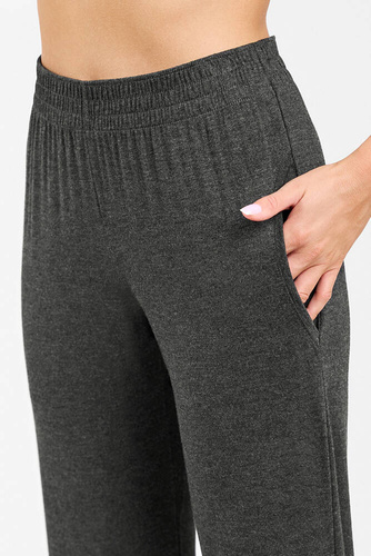 Akord Ladies' set cu mânecă lungă, pantaloni lungi Italian Fashion - dark melange