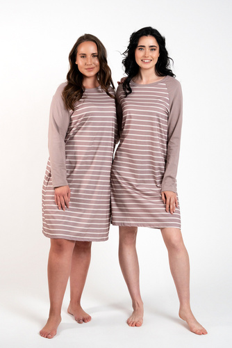 Oda cămașă de noapte Italian Fashion - cappuccino print