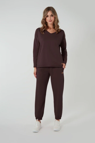 Madri Bluză cu mânecă lungă Italian Fashion - maro