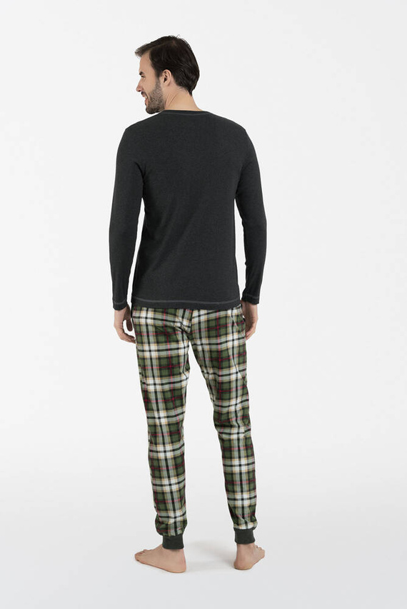 Seward Pijama cu mânecă lungă pentru bărbați, pantaloni lungi Italian Fashion - c.melange/print