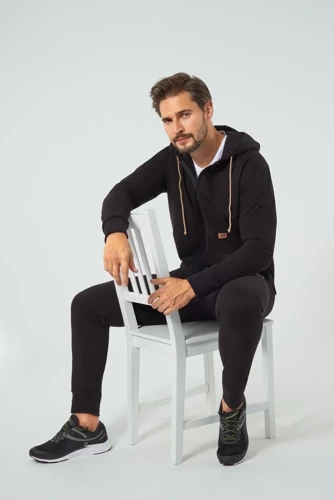 Darwin Hanorace pentru bărbați Italian Fashion - negru