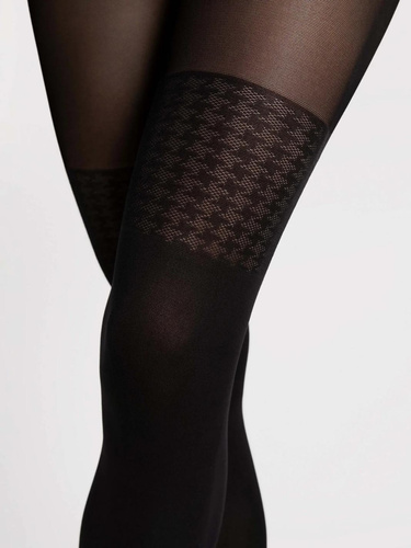 Fiore G6140 Pepita Black colanți 40 DEN cu aspect de ciorapi pepitka