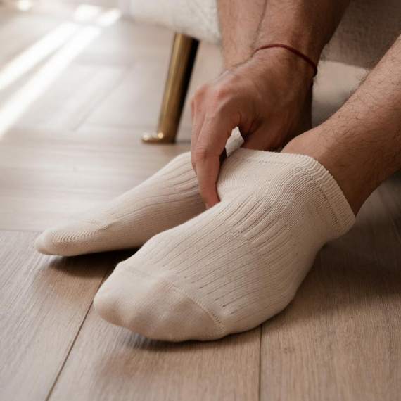 Șosete până la gleznă Steven Natural Art.197 – Unisex 100% bumbac, fără cusături