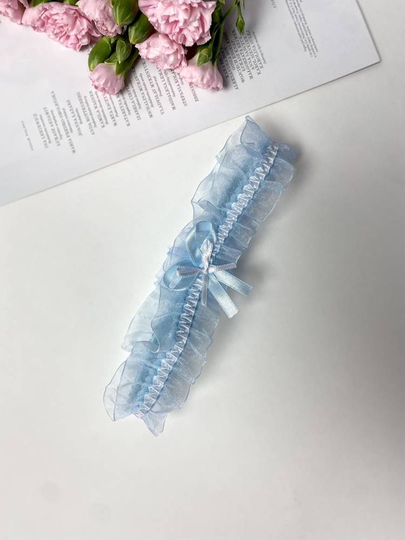 221 De Lafense jartieră din șifon - albastru deschis