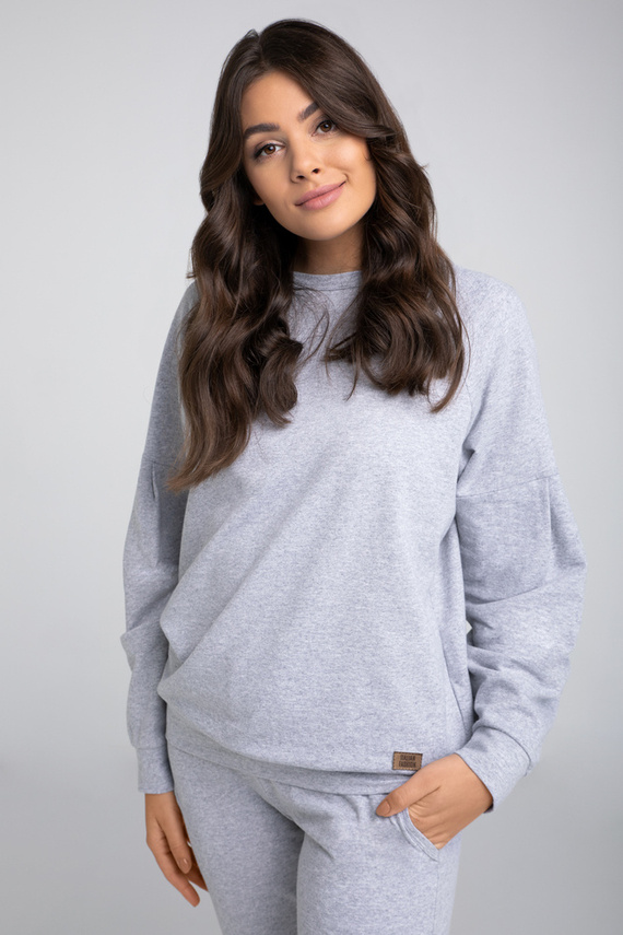 Parma Ladies set cu mânecă lungă, pantaloni Italian Fashion - gri