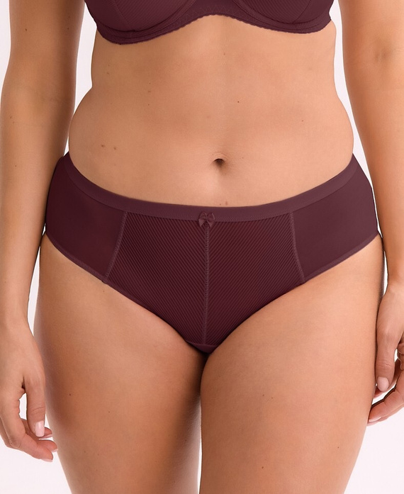 Chiloți damă GFP 1058 Sonia Gaia – plasă fină și material rib, talie cu elastic plat, croială acoperită, fundiță satinată, comozi și eleganți