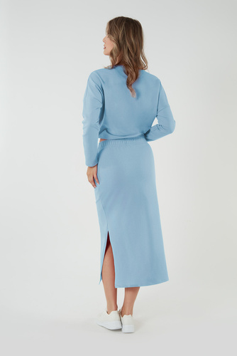 Fustă maxi pentru femei Stella Italian Fashion - albastru