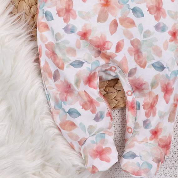 ABN-5420 Flori colorate Costume de dormit din bumbac organic imprimeu Nini