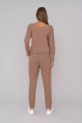 Karina Ladies set cu mânecă lungă, pantaloni Italian Fashion - caramel 