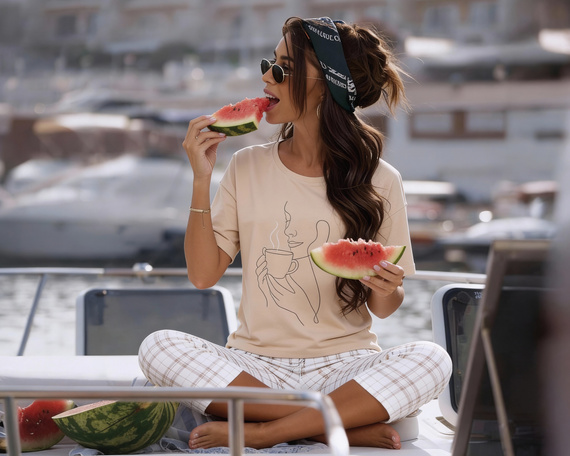 Pijama damă Cornette 775/340 Morning 100% bumbac 7/8