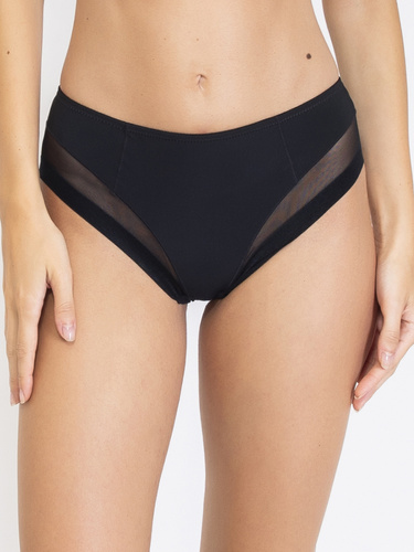 1865 Slip modelant Everybody, negru - talie inalta, microfibra Sielei