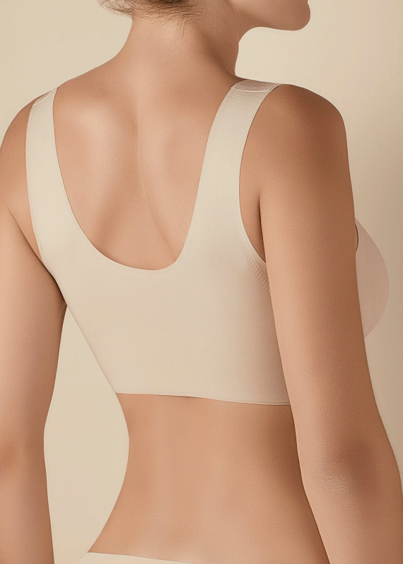 Sutien Olivia Selene bej – Sutien Sport Femei Fără Sârmă