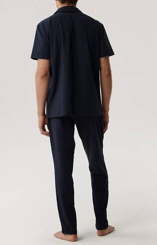 BNMP-002 Pijamale bărbați cu mâneci scurte, Atlantic - bleumarin