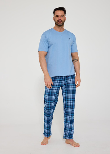 Cornette Bell Rock 134/216 pijama bărbați bumbac carouri confort