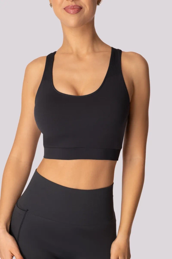 Sutien sport de bază top Mona gri