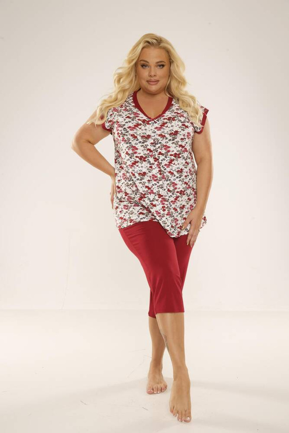 489/491 Mia Pijama pentru femei Plus Size Forex - roșu