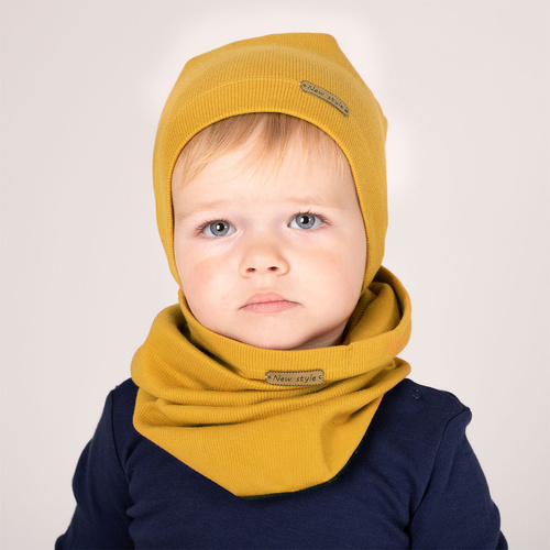 141283 Set palarie + esarfa Nicol - mustar