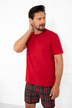 Pijama scurtă pentru bărbați - roșu