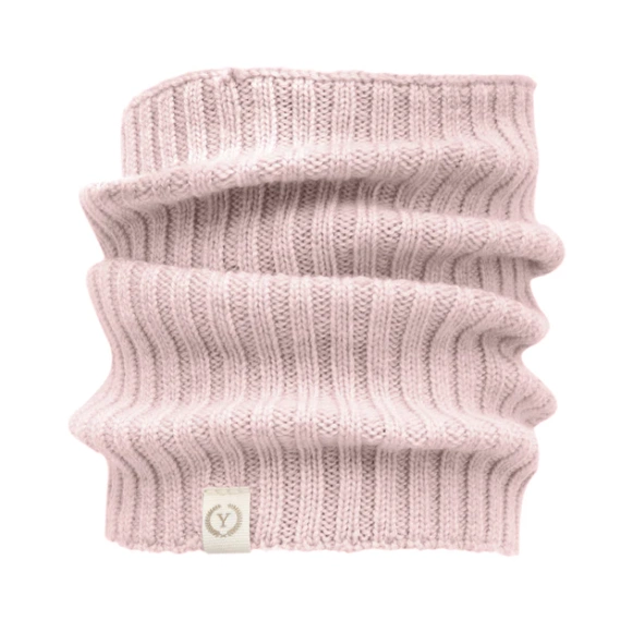 Eșarfă Yosoy din lână merinos roz pudrat – pentru copii, termoactivă și hipoalergenică