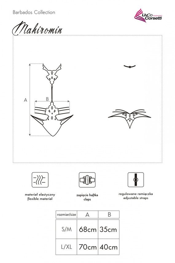 Mahiromin Red LC 90574 LivCo Corsetti Body de dama Fashion negru